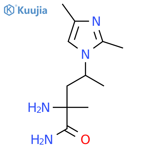 2-amino-4-(2,4-dimethyl-1H-imidazol-1-yl)-2-methylpentanamide structure