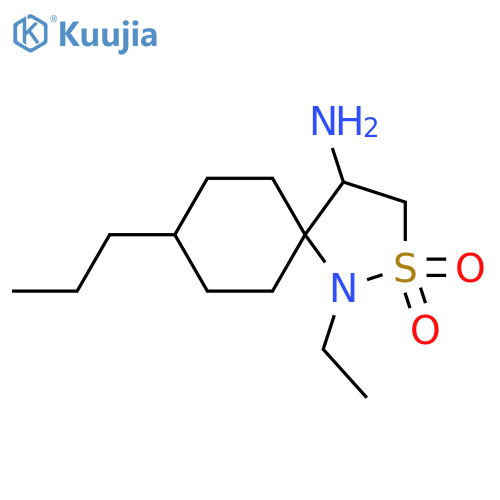 4-amino-1-ethyl-8-propyl-2lambda6-thia-1-azaspiro4.5decane-2,2-dione structure