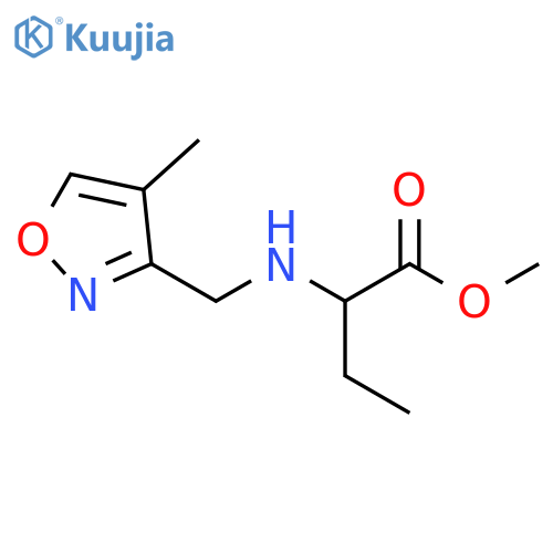 Butanoic acid, 2-[[(4-methyl-3-isoxazolyl)methyl]amino]-, methyl ester structure