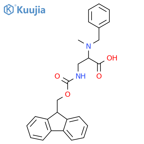2-[Benzyl(methyl)amino]-3-(9H-fluoren-9-ylmethoxycarbonylamino)propanoic acid structure