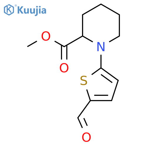 Methyl 1-(5-formylthiophen-2-yl)piperidine-2-carboxylate structure