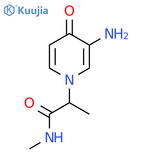 2-(3-amino-4-oxo-1,4-dihydropyridin-1-yl)-N-methylpropanamide structure