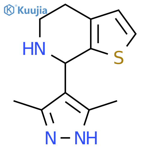 3,5-dimethyl-4-{4H,5H,6H,7H-thieno2,3-cpyridin-7-yl}-1H-pyrazole structure