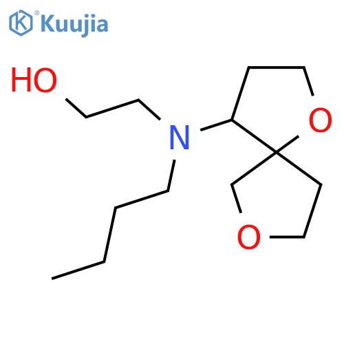 2-butyl({1,7-dioxaspiro4.4nonan-4-yl})aminoethan-1-ol structure