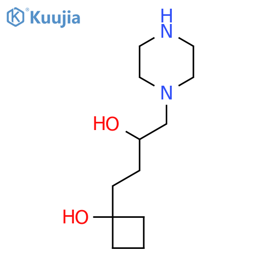 1-Piperazineethanol, α-[2-(1-hydroxycyclobutyl)ethyl]- structure