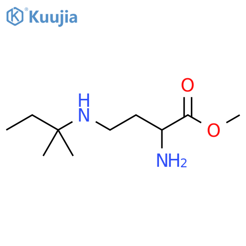 Butanoic acid, 2-amino-4-[(1,1-dimethylpropyl)amino]-, methyl ester structure