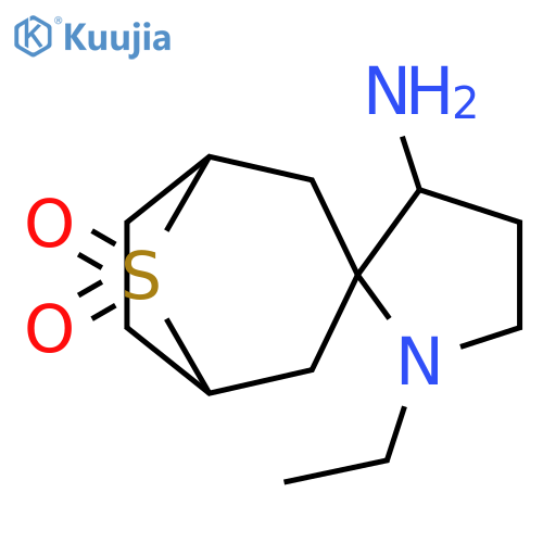 Spiro[pyrrolidine-2,3'-[8]thiabicyclo[3.2.1]octan]-3-amine, 1-ethyl-, 8',8'-dioxide structure