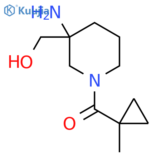 [3-Amino-1-(1-methylcyclopropanecarbonyl)piperidin-3-yl]methanol structure