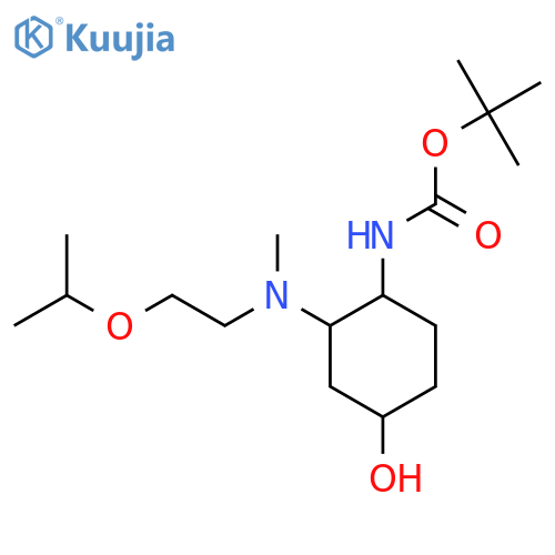 tert-butyl N-(4-hydroxy-2-{methyl[2-(propan-2-yloxy)ethyl]amino}cyclohexyl)carbamate structure