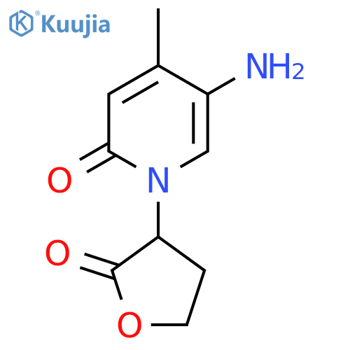 5-amino-4-methyl-1-(2-oxooxolan-3-yl)-1,2-dihydropyridin-2-one structure