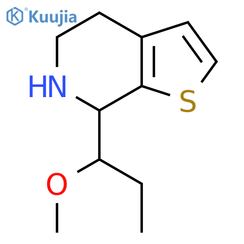 7-(1-methoxypropyl)-4H,5H,6H,7H-thieno2,3-cpyridine structure