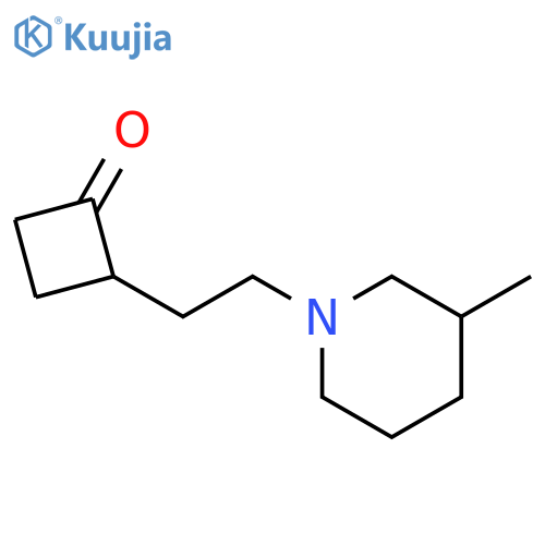 Cyclobutanone, 2-[2-(3-methyl-1-piperidinyl)ethyl]- structure