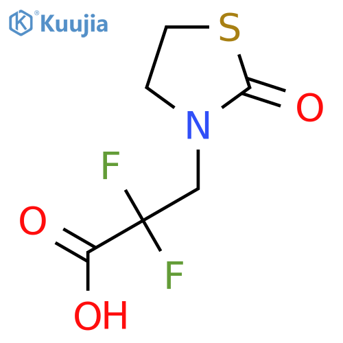 2,2-Difluoro-3-(2-oxo-1,3-thiazolidin-3-yl)propanoic acid structure