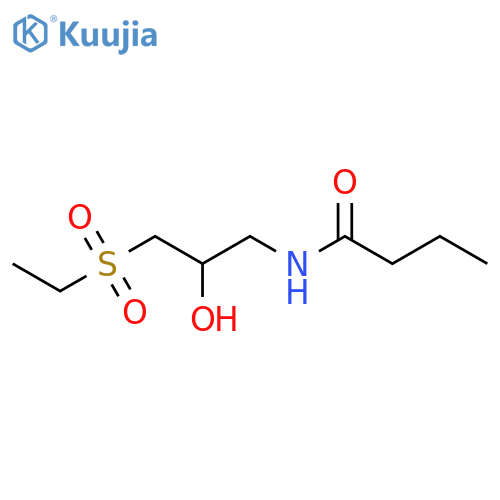 N-[3-(ethanesulfonyl)-2-hydroxypropyl]butanamide structure
