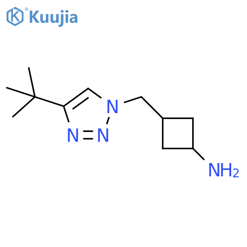 Cyclobutanamine, 3-[[4-(1,1-dimethylethyl)-1H-1,2,3-triazol-1-yl]methyl]- structure