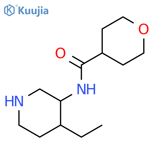 2H-Pyran-4-carboxamide, N-(4-ethyl-3-piperidinyl)tetrahydro- structure