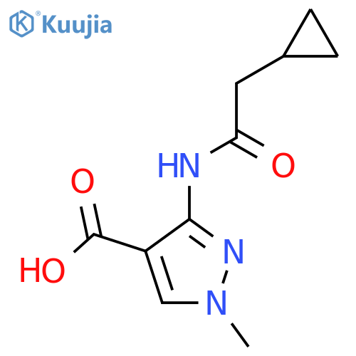 3-(2-cyclopropylacetamido)-1-methyl-1H-pyrazole-4-carboxylic acid structure