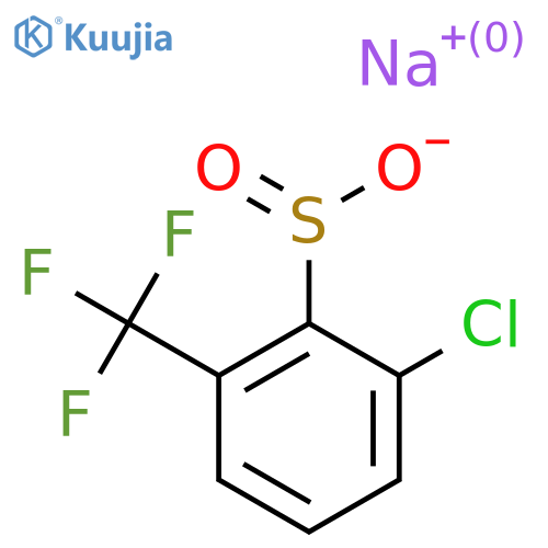 Sodium 2-chloro-6-(trifluoromethyl)benzene-1-sulfinate structure