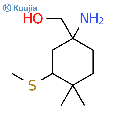 [1-Amino-4,4-dimethyl-3-(methylsulfanyl)cyclohexyl]methanol structure