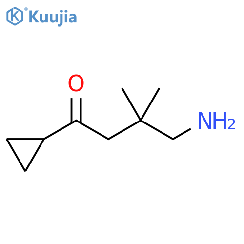 1-Butanone, 4-amino-1-cyclopropyl-3,3-dimethyl- structure