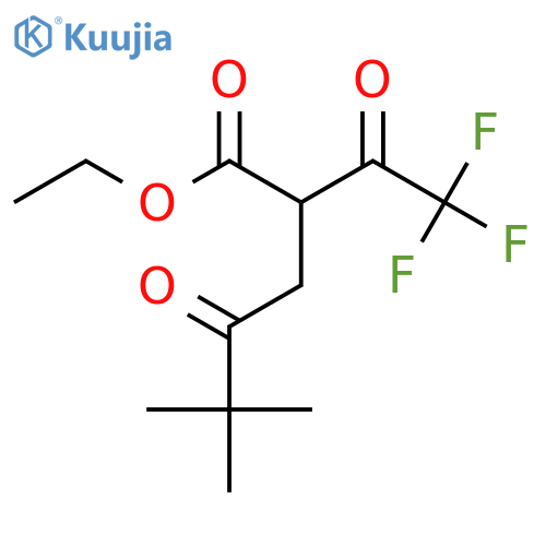ethyl 5,5-dimethyl-4-oxo-2-(trifluoroacetyl)hexanoate structure