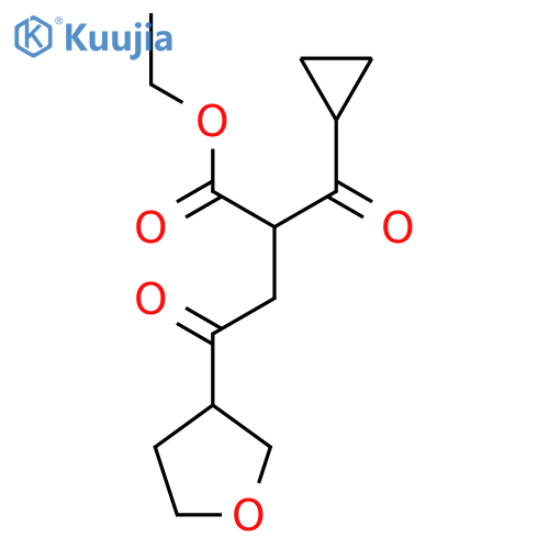Ethyl 2-cyclopropanecarbonyl-4-oxo-4-(oxolan-3-yl)butanoate structure