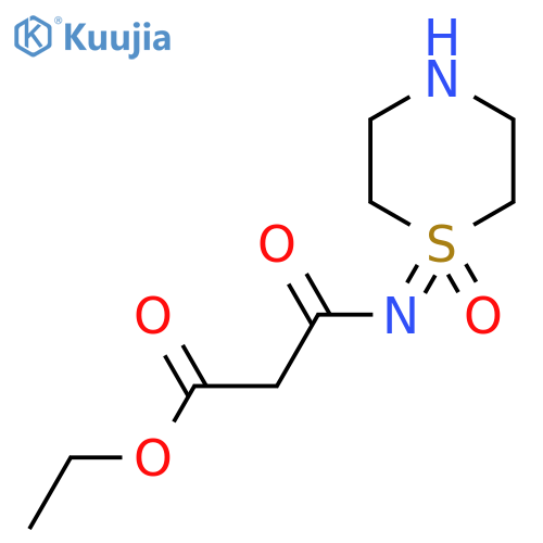 ethyl 2-(1-oxo-1lambda6-thiomorpholin-1-ylidene)carbamoylacetate structure