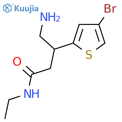 4-amino-3-(4-bromothiophen-2-yl)-N-ethylbutanamide structure