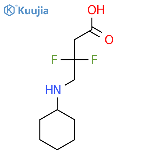 4-(cyclohexylamino)-3,3-difluorobutanoic acid structure