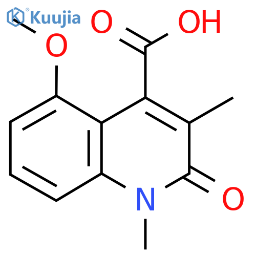 5-methoxy-1,3-dimethyl-2-oxo-1,2-dihydroquinoline-4-carboxylic acid structure