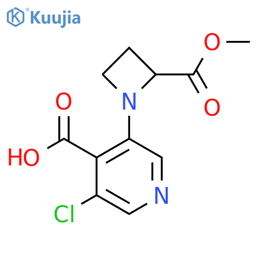 3-chloro-5-2-(methoxycarbonyl)azetidin-1-ylpyridine-4-carboxylic acid structure