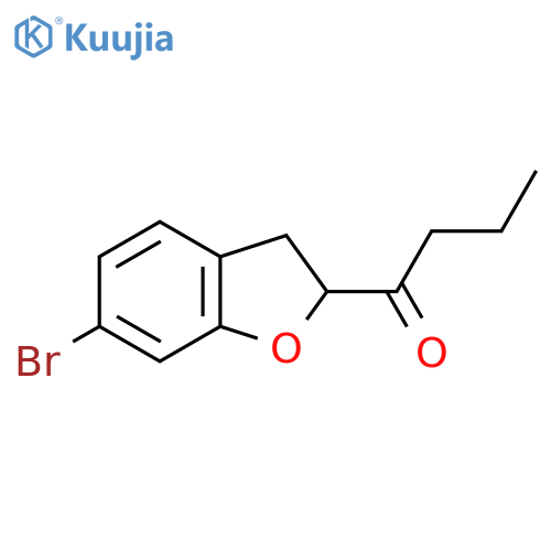 1-(6-Bromo-2,3-dihydro-1-benzofuran-2-yl)butan-1-one structure