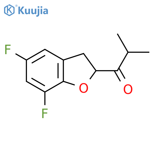 1-(5,7-Difluoro-2,3-dihydro-1-benzofuran-2-yl)-2-methylpropan-1-one structure