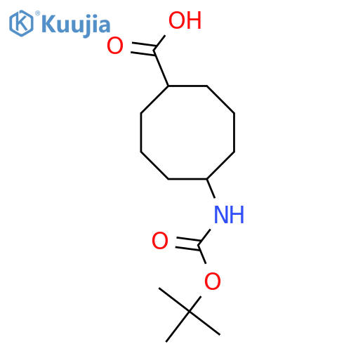 5-{(tert-butoxy)carbonylamino}cyclooctane-1-carboxylic acid structure
