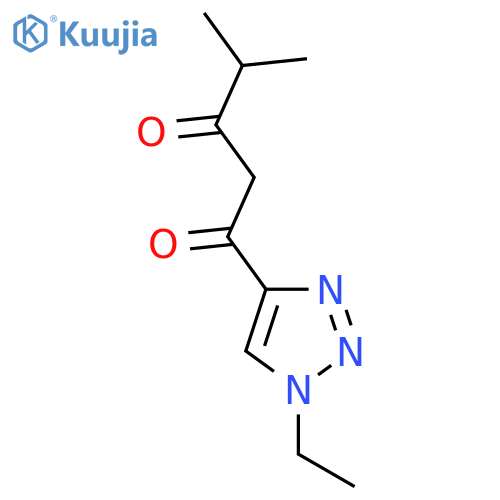 1-(1-ethyl-1H-1,2,3-triazol-4-yl)-4-methylpentane-1,3-dione structure