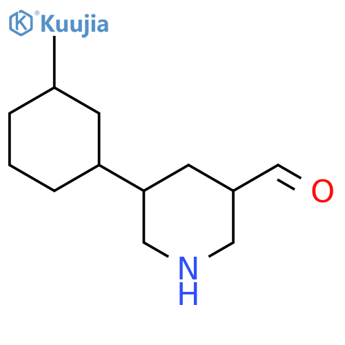 5-(3-Methylcyclohexyl)piperidine-3-carbaldehyde structure