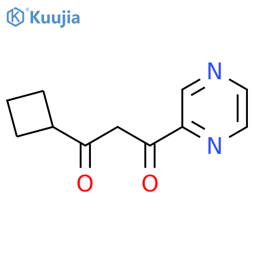 1-cyclobutyl-3-(pyrazin-2-yl)propane-1,3-dione structure