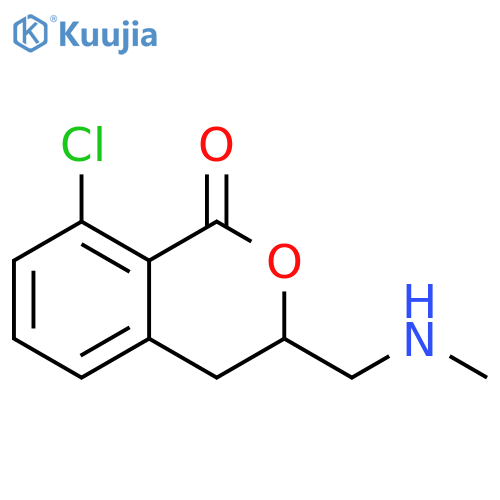 1H-2-Benzopyran-1-one, 8-chloro-3,4-dihydro-3-[(methylamino)methyl]- structure