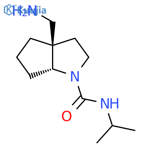 rac-(3aR,6aR)-3a-(aminomethyl)-N-(propan-2-yl)-octahydrocyclopenta[b]pyrrole-1-carboxamide structure