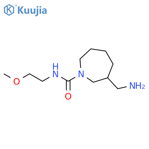 1H-Azepine-1-carboxamide, 3-(aminomethyl)hexahydro-N-(2-methoxyethyl)- structure