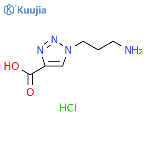 1-(3-aminopropyl)-1H-1,2,3-triazole-4-carboxylic
acid hydrochloride structure