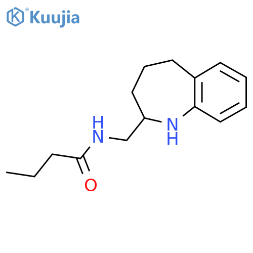 N-[(2,3,4,5-tetrahydro-1H-1-benzazepin-2-yl)methyl]butanamide structure
