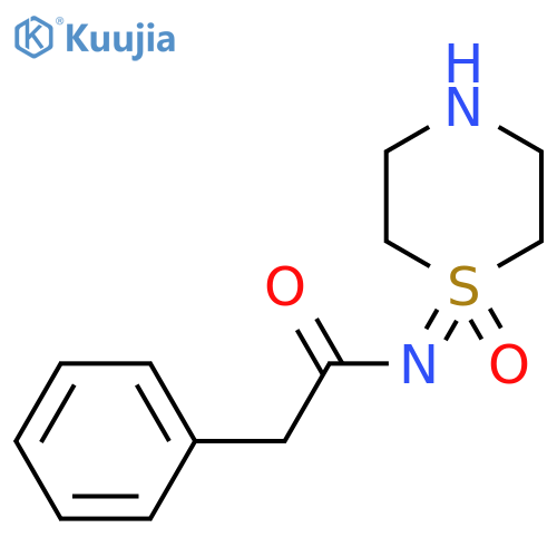 N-(1-oxo-1lambda6-thiomorpholin-1-ylidene)-2-phenylacetamide structure