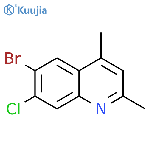 Quinoline, 6-bromo-7-chloro-2,4-dimethyl- structure