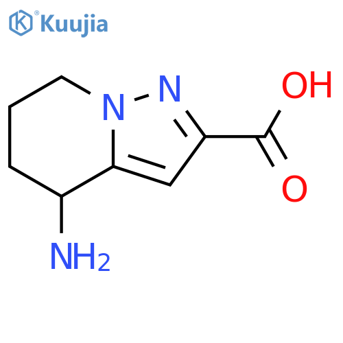 Pyrazolo[1,5-a]pyridine-2-carboxylic acid, 4-amino-4,5,6,7-tetrahydro- structure