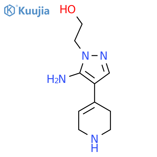 2-[5-amino-4-(1,2,3,6-tetrahydropyridin-4-yl)-1H-pyrazol-1-yl]ethan-1-ol structure