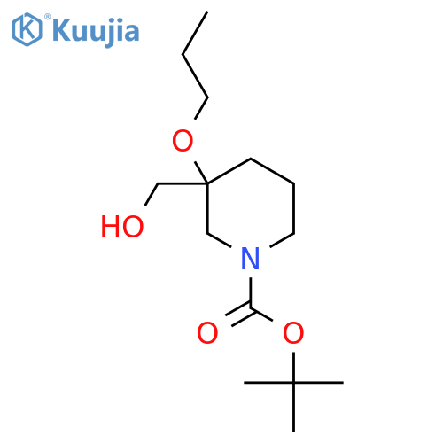 tert-butyl 3-(hydroxymethyl)-3-propoxypiperidine-1-carboxylate structure