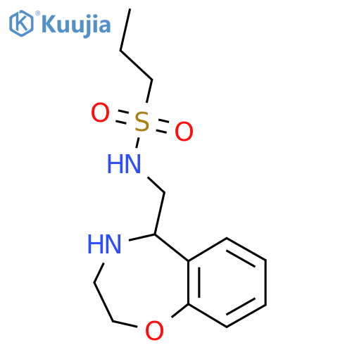 N-[(2,3,4,5-tetrahydro-1,4-benzoxazepin-5-yl)methyl]propane-1-sulfonamide structure