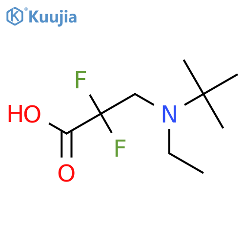 3-[Tert-butyl(ethyl)amino]-2,2-difluoropropanoic acid structure