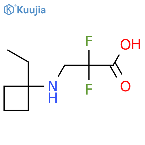 3-[(1-Ethylcyclobutyl)amino]-2,2-difluoropropanoic acid structure